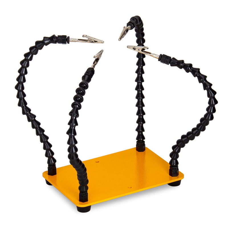 KOTTO Helping Hands Soldering Tool - 4 Arm Non-Slip - Steel Weighted Base with Heavy Duty Clips - Circuit Boards Holder - Crafts Jewelry Hobby Electronic - Image 1